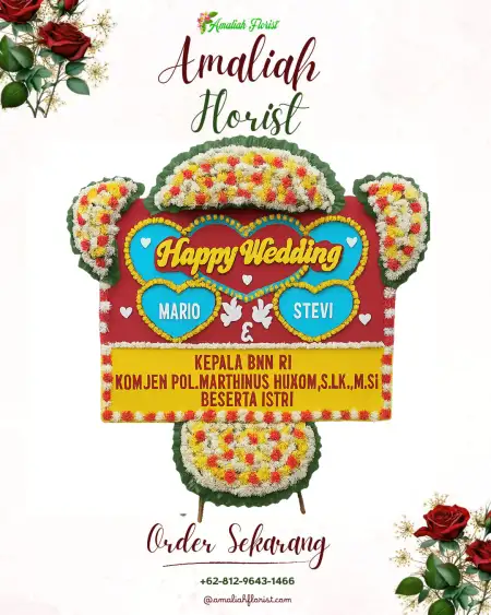 Papan Bunga Pernikahan Silado